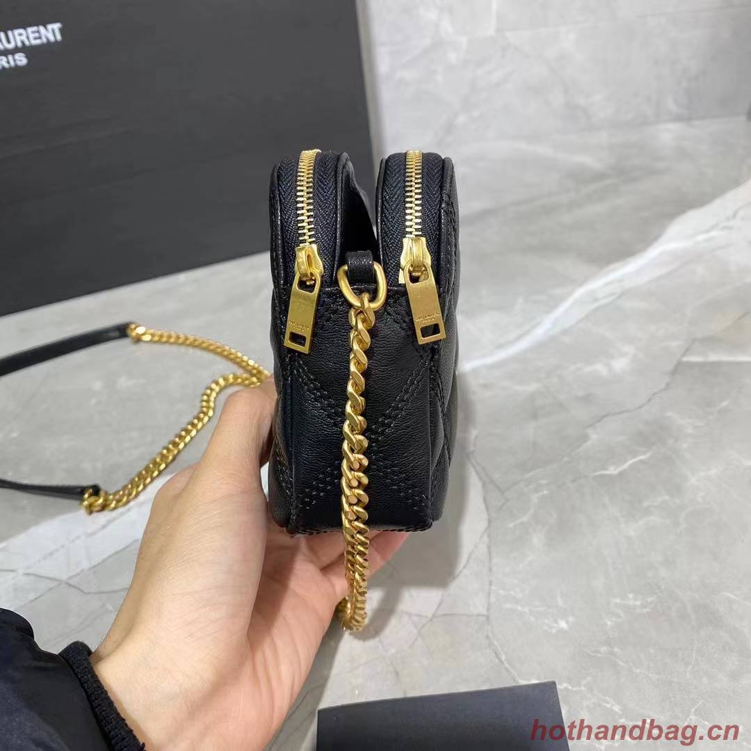SAINT LAURENT MONOGRAM CHAIN WALLET IN LEATHER 655941 black SAINT LAURENT MONOGRAM CHAIN WALLET IN LEATHER 655941 black