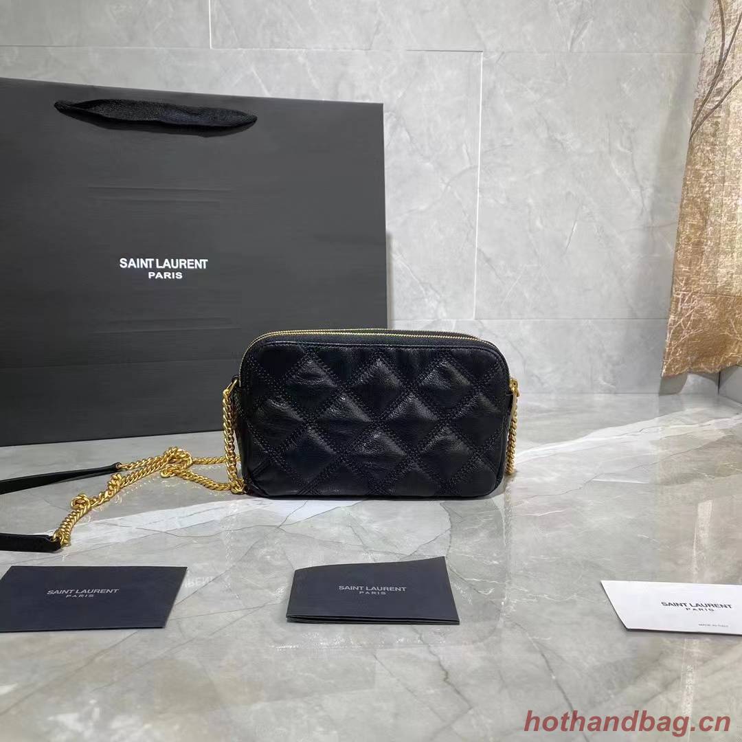 SAINT LAURENT MONOGRAM CHAIN WALLET IN LEATHER 655941 black SAINT LAURENT MONOGRAM CHAIN WALLET IN LEATHER 655941 black