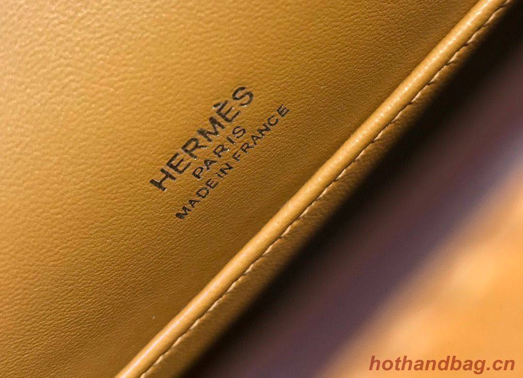 Hermes original swift leather mini Kelly K22CM H23560 Brown