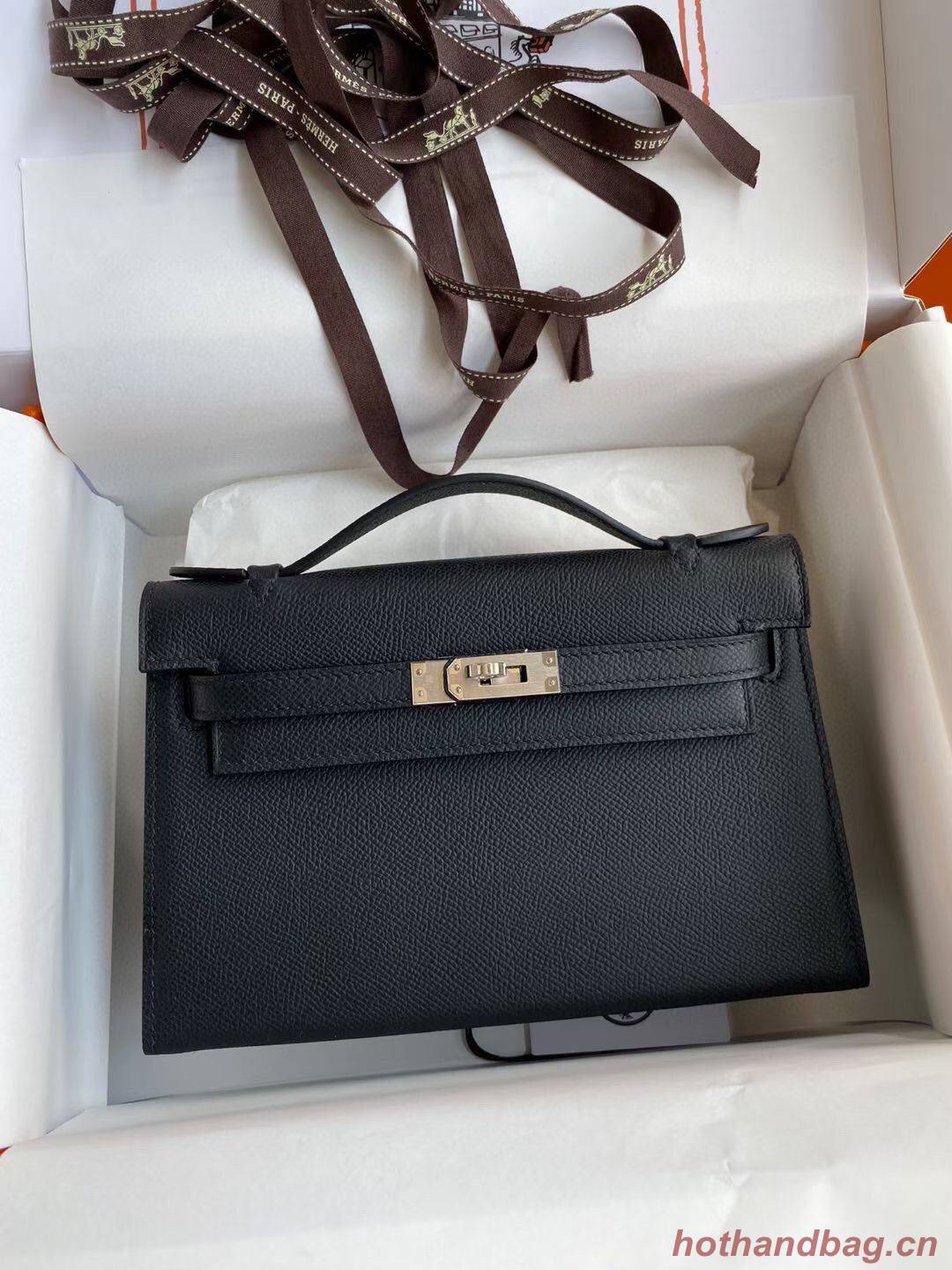 Hermes Kelly 22cm Tote Bag Original Leather KL22 Black Hermes Kelly 22cm Tote Bag Original Leather KL22 Black