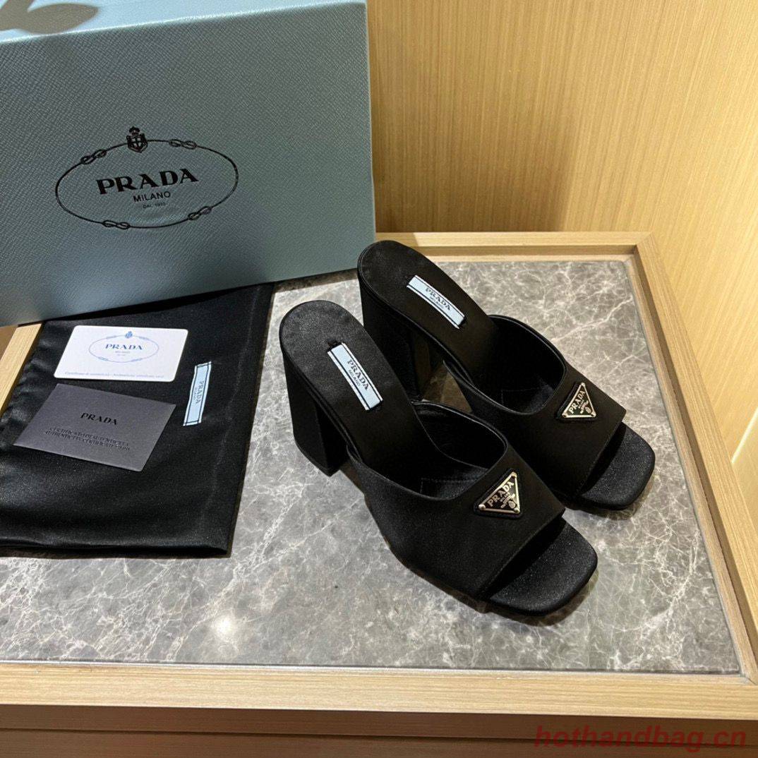 Prada Sandals Shoes PD36520 Silk Black Prada Sandals Shoes PD36520 Silk Black