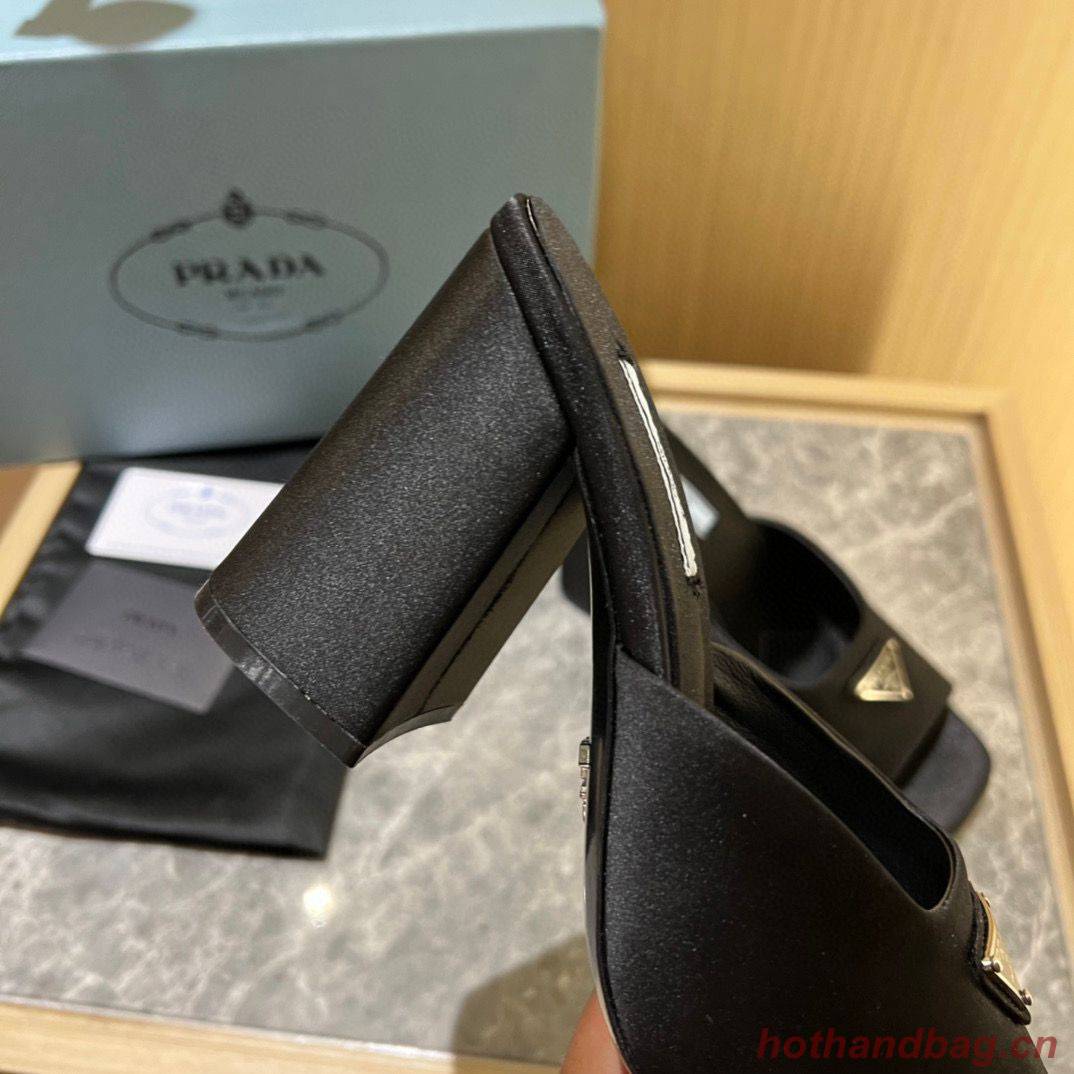 Prada Sandals Shoes PD36520 Silk Black Prada Sandals Shoes PD36520 Silk Black