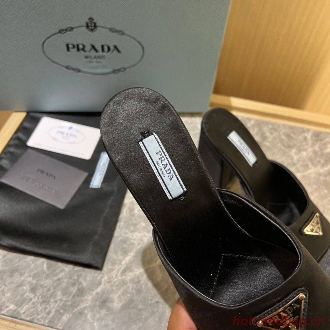 Prada Sandals Shoes PD36520 Silk Black Prada Sandals Shoes PD36520 Silk Black