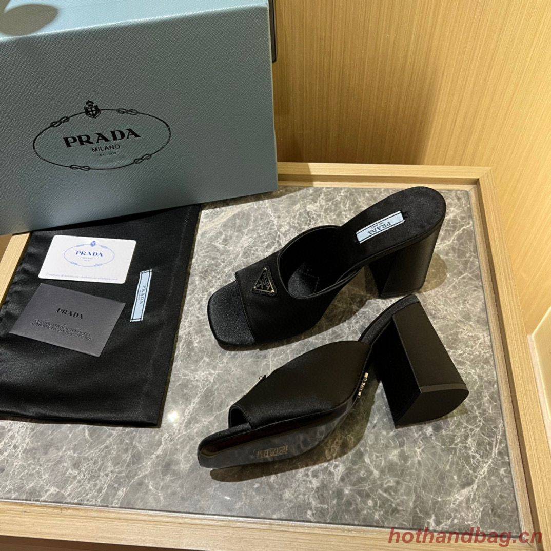 Prada Sandals Shoes PD36520 Silk Black Prada Sandals Shoes PD36520 Silk Black