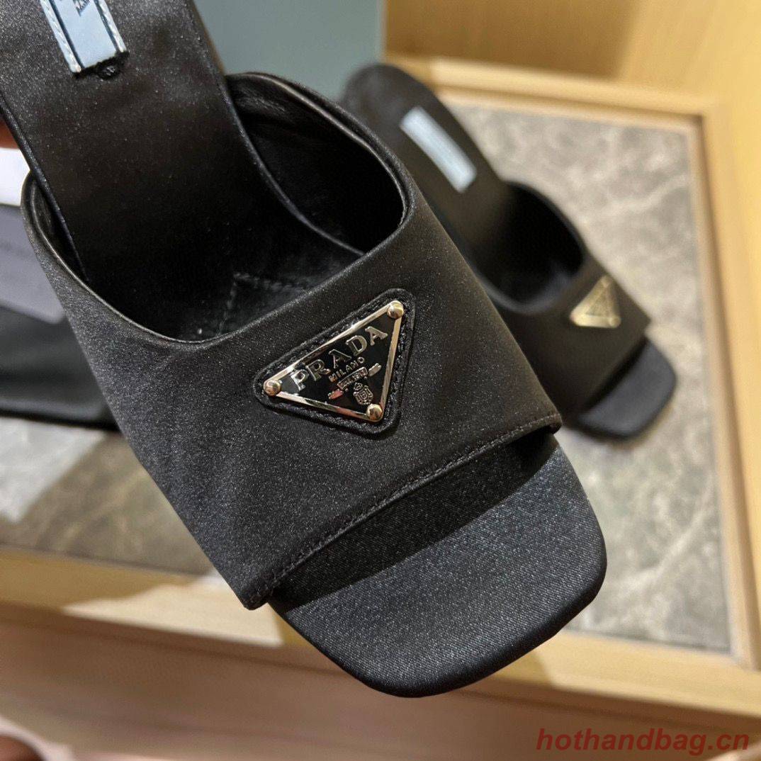 Prada Sandals Shoes PD36520 Silk Black Prada Sandals Shoes PD36520 Silk Black