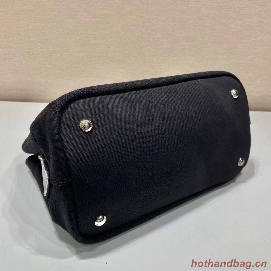 Prada cloth tote bag 1BA499 black Prada cloth tote bag 1BA499 black