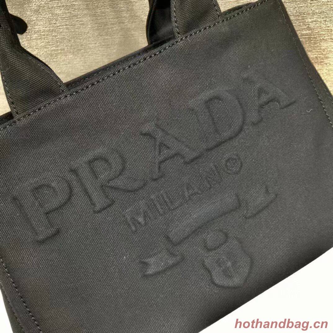 Prada cloth tote bag 1BA499 black Prada cloth tote bag 1BA499 black