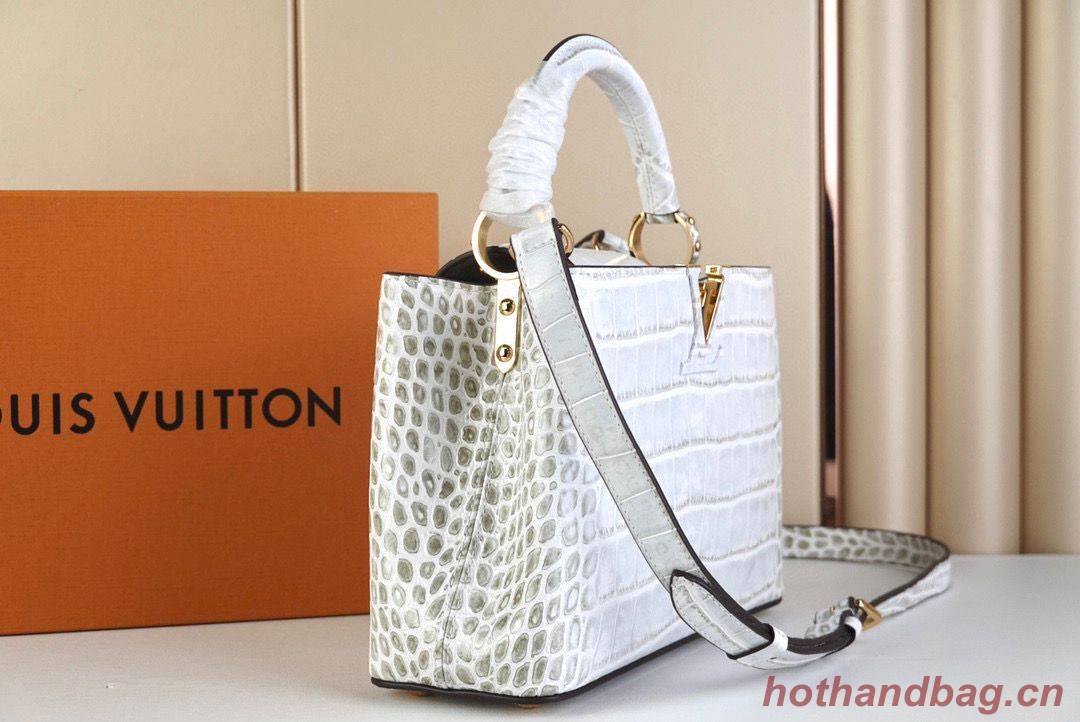 Louis Vuitton crocodile skin CAPUCINES BB M48865 Light Gray Louis Vuitton crocodile skin CAPUCINES BB M48865 Light Gray