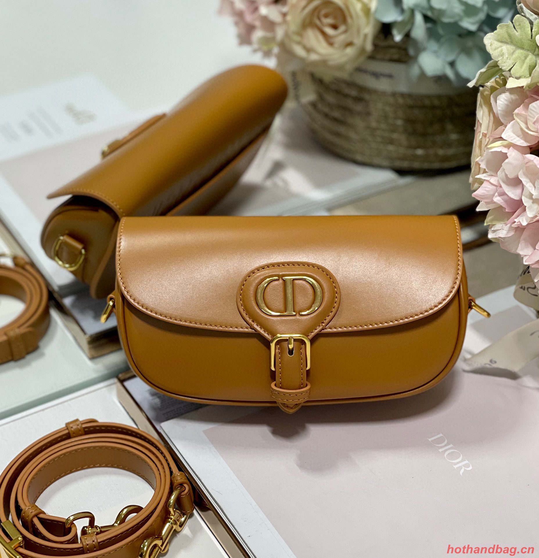 DIOR BOBBY EAST-WEST BAG Box Calfskin M9317S Brown DIOR BOBBY EAST-WEST BAG Box Calfskin M9317S Brown