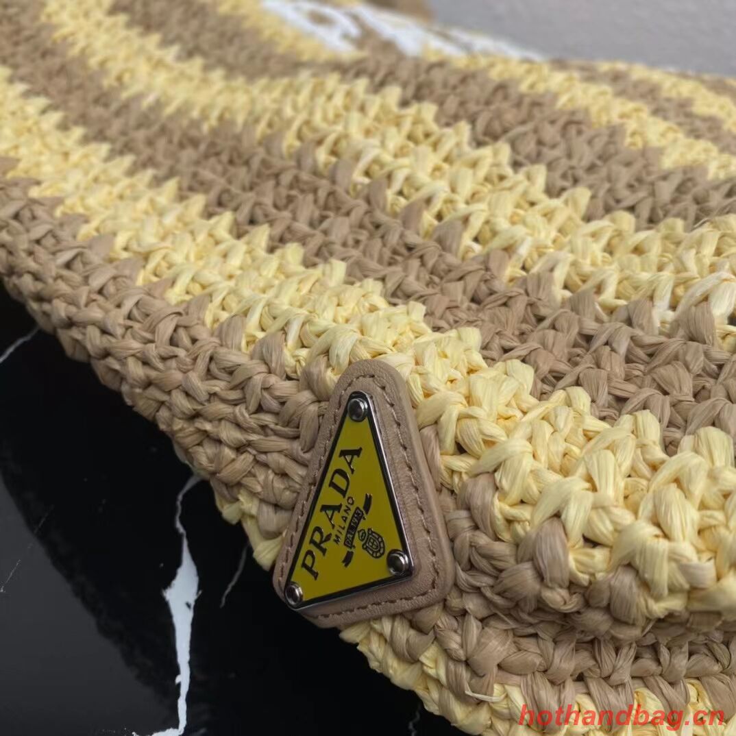 Prada Raffia tote bag 1NE229 yellow Prada Raffia tote bag 1NE229 yellow
