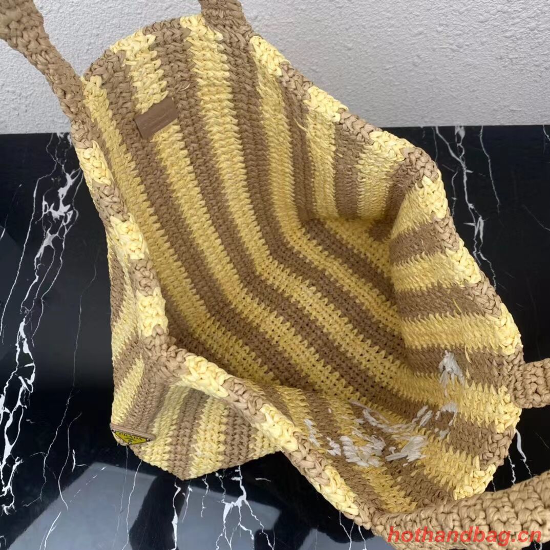 Prada Raffia tote bag 1NE229 yellow Prada Raffia tote bag 1NE229 yellow