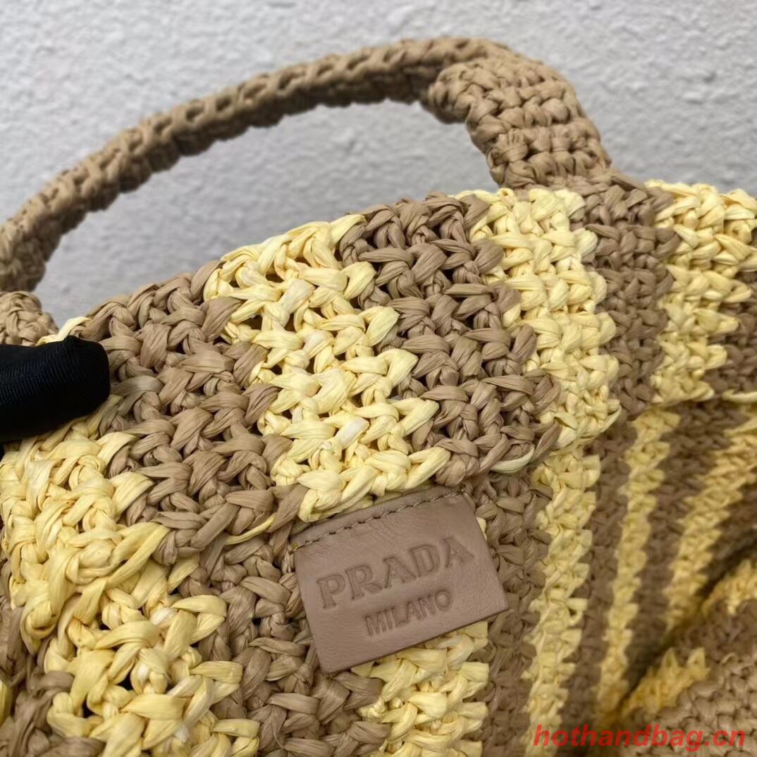 Prada Raffia tote bag 1NE229 yellow Prada Raffia tote bag 1NE229 yellow