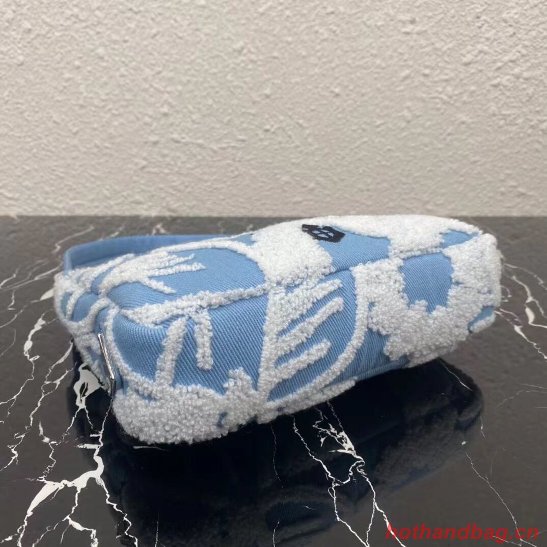 Prada Re-Edition 2000 embroidered drill mini bag 1NE515 sky blue Prada Re-Edition 2000 embroidered drill mini bag 1NE515 sky blue