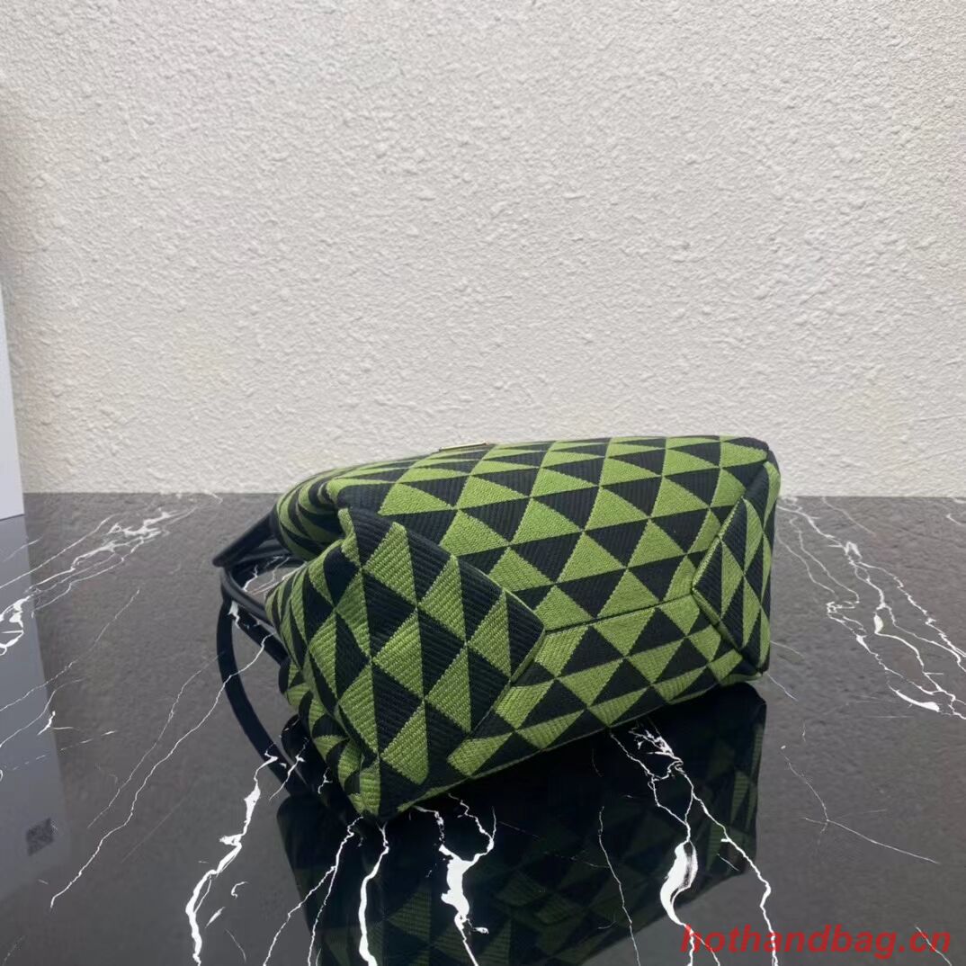 Prada Small embroidered fabric Symbole bag 1BA368 green Prada Small embroidered fabric Symbole bag 1BA368 green