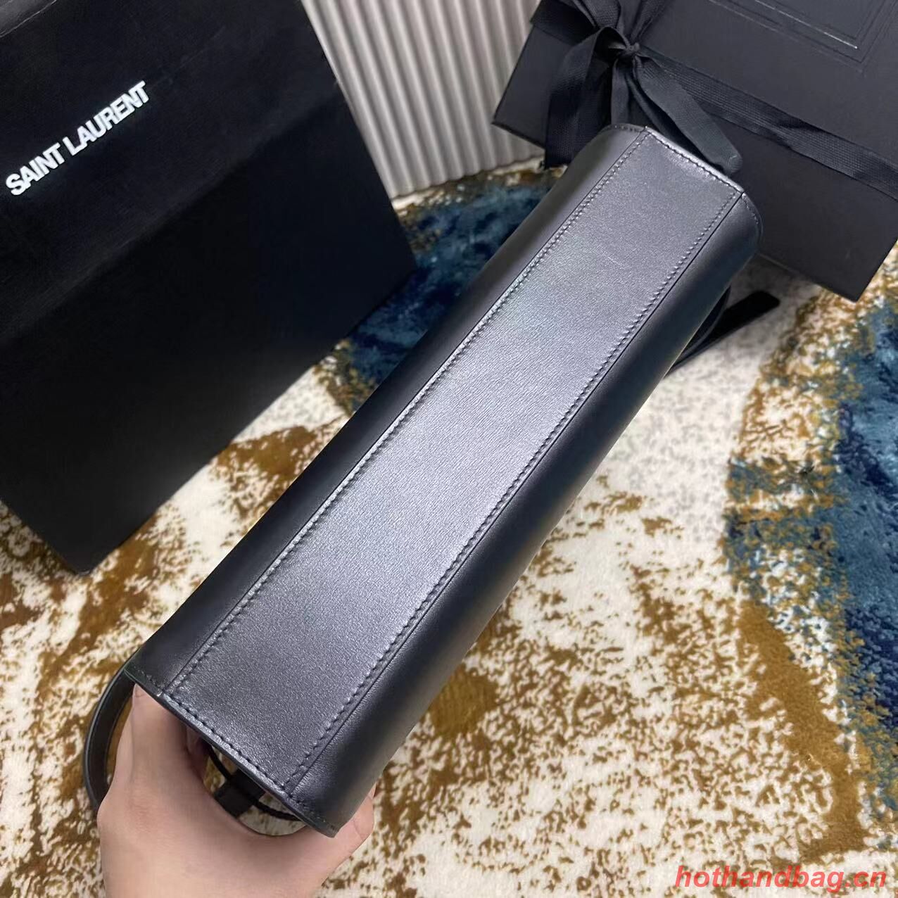 Yves Saint Laurent Manhattan leather shoulder bag Y85136 Black Yves Saint Laurent Manhattan leather shoulder bag Y85136 Black