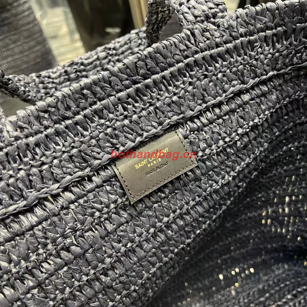 SAINT LAURENT RIVE GAUCHE SUPPLE TOTE BAG IN RAFFIA CROCHET 688864 black SAINT LAURENT RIVE GAUCHE SUPPLE TOTE BAG IN RAFFIA CROCHET 688864 black