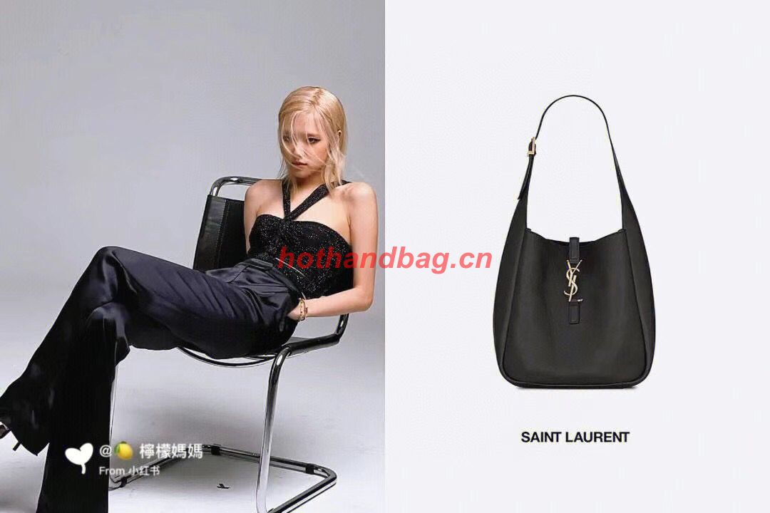 SAINT LAUREN LE 5 A 7 SOFT SMALL HOBO BAG IN SMOOTH LEATHER 713938 gray SAINT LAUREN LE 5 A 7 SOFT SMALL HOBO BAG IN SMOOTH LEATHER 713938 gray