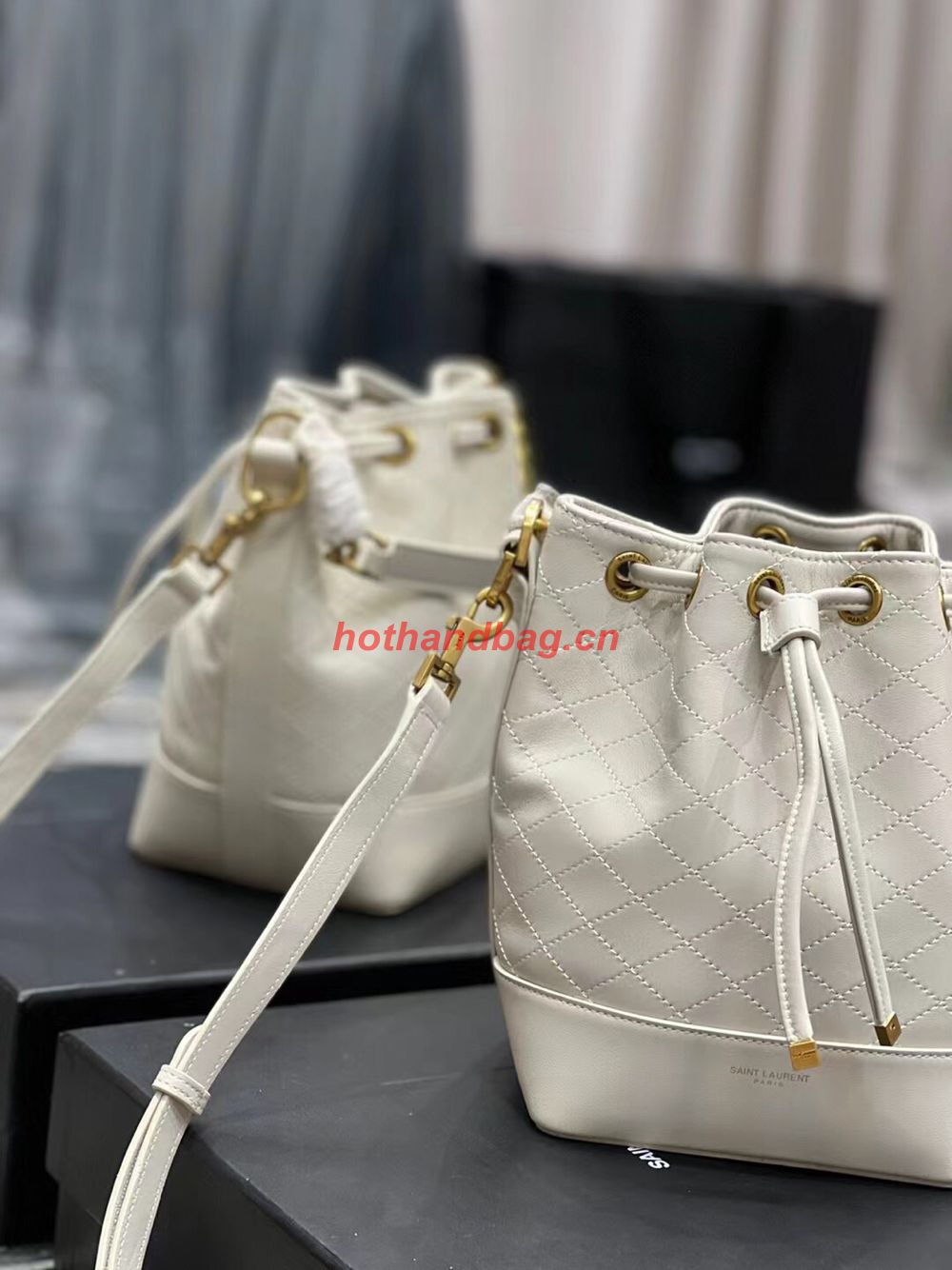 SAINT LAUREN EMMANUELLE SMALL BUCKET BAG IN QUILTED LAMBSKIN 6976401 ANTIQUE VINTAGE SAINT LAUREN EMMANUELLE SMALL BUCKET BAG IN QUILTED LAMBSKIN 6976401 ANTIQUE VINTAGE