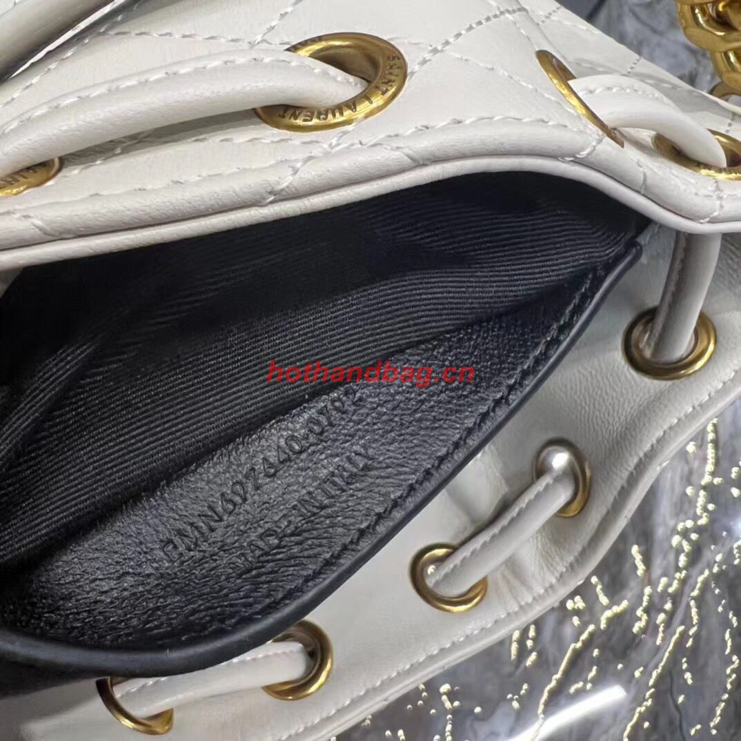 SAINT LAUREN EMMANUELLE SMALL BUCKET BAG IN QUILTED LAMBSKIN 6976401 ANTIQUE VINTAGE SAINT LAUREN EMMANUELLE SMALL BUCKET BAG IN QUILTED LAMBSKIN 6976401 ANTIQUE VINTAGE