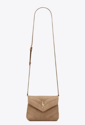 SAINT LAURENT LOULOU SMALL CHAIN BAG IN QUILTED Y SUEDE 4946991 TAUPE SAINT LAURENT LOULOU SMALL CHAIN BAG IN QUILTED Y SUEDE 4946991 TAUPE