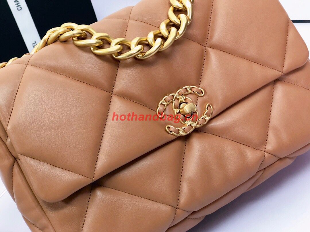 CHANEL 19 HANDBAG AS1160 AS1161 Caramel CHANEL 19 HANDBAG AS1160 AS1161 Caramel