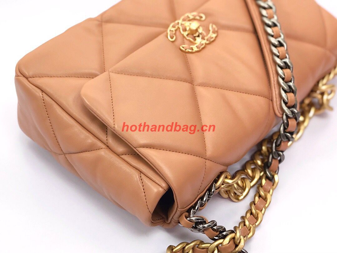 CHANEL 19 HANDBAG AS1160 AS1161 Caramel CHANEL 19 HANDBAG AS1160 AS1161 Caramel