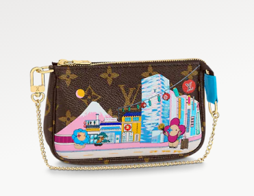 Louis Vuitton MINI POCHETTE ACCESSOIRES M81637 Blue Louis Vuitton MINI POCHETTE ACCESSOIRES M81637 Blue