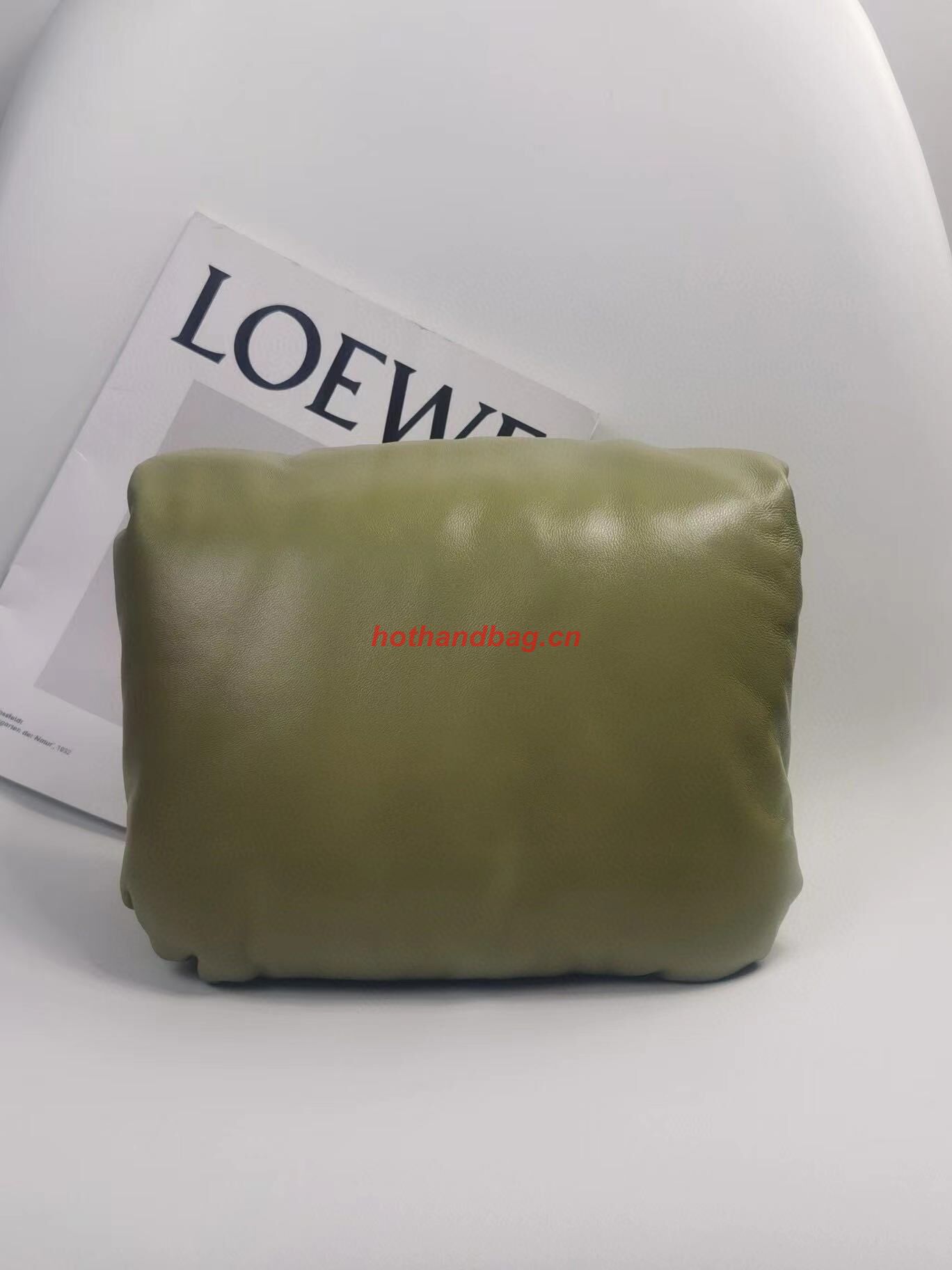 Loewe Puffer Goya Original Sheepskin Leather Bag 9801 Green Loewe Puffer Goya Original Sheepskin Leather Bag 9801 Green