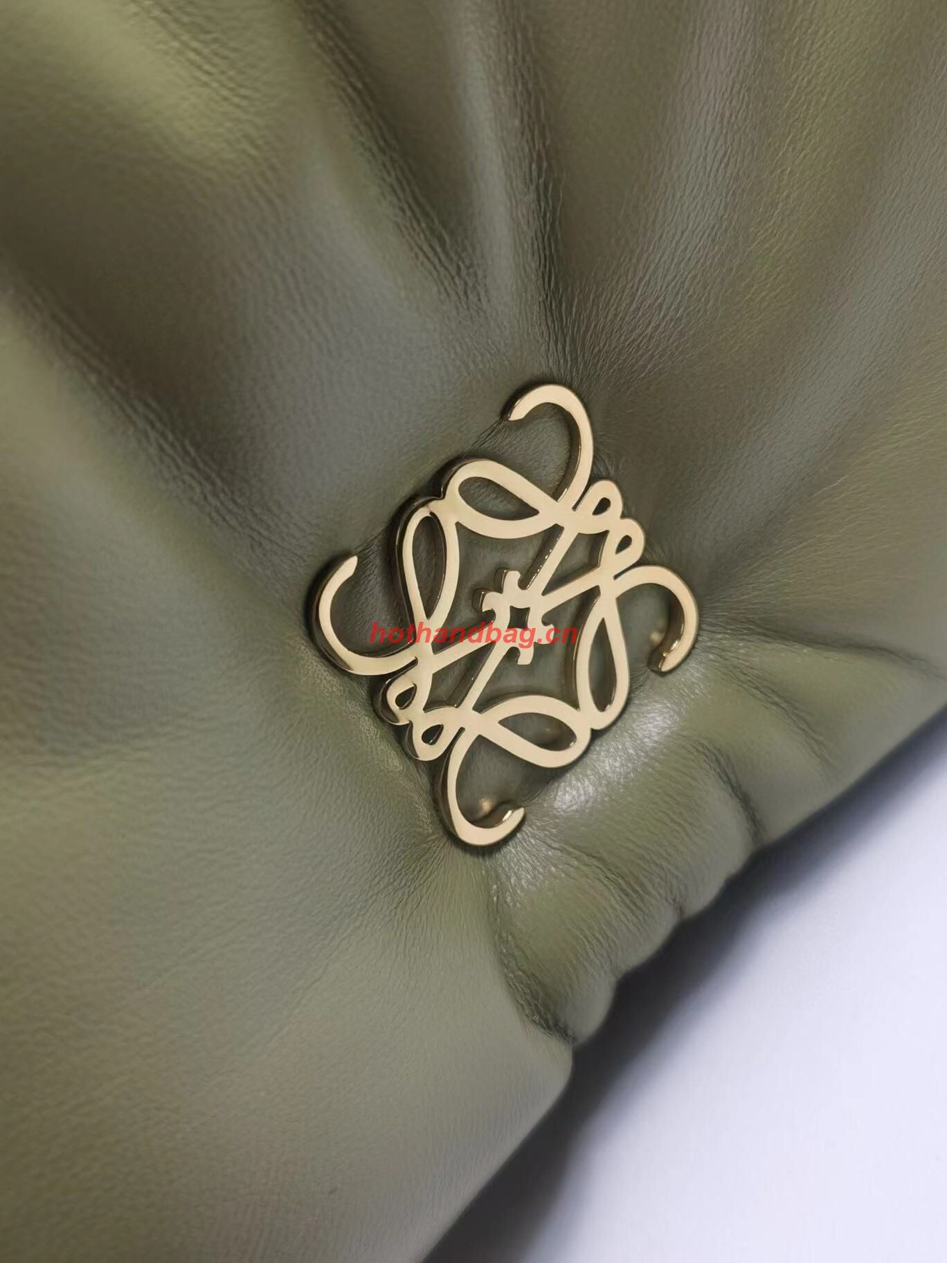 Loewe Puffer Goya Original Sheepskin Leather Bag 9801 Green Loewe Puffer Goya Original Sheepskin Leather Bag 9801 Green