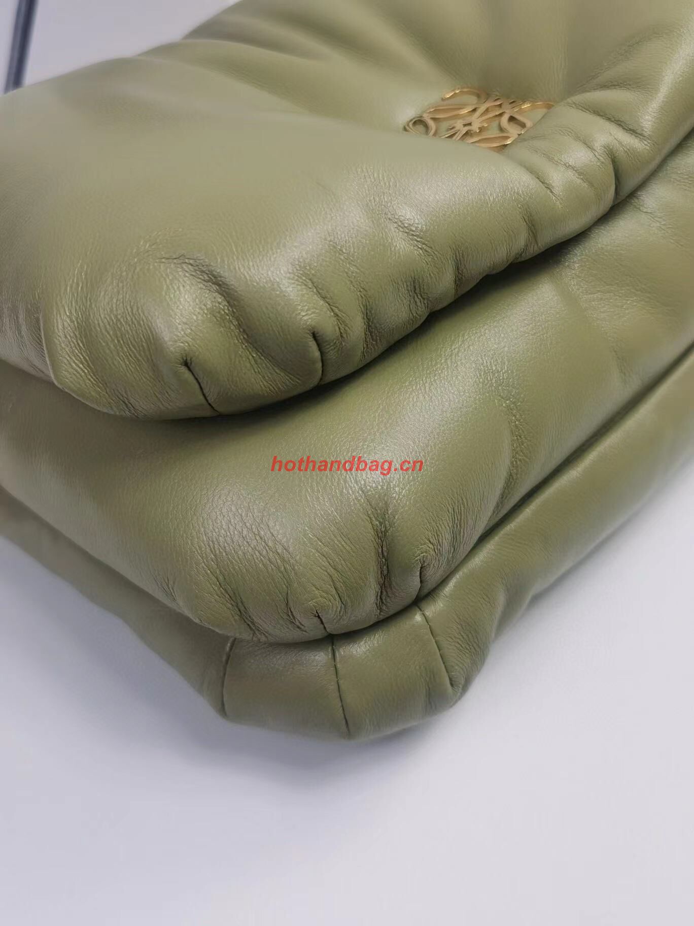 Loewe Puffer Goya Original Sheepskin Leather Bag 9801 Green Loewe Puffer Goya Original Sheepskin Leather Bag 9801 Green