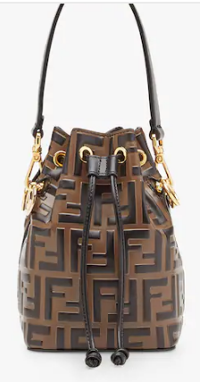 FENDI Mon Tresor leather mini-bag 8BS010 black&brown FENDI Mon Tresor leather mini-bag 8BS010 black&brown