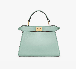 FENDI Peekaboo ISeeU Petite padded nappa leather bag 8BN335 sky blue FENDI Peekaboo ISeeU Petite padded nappa leather bag 8BN335 sky blue