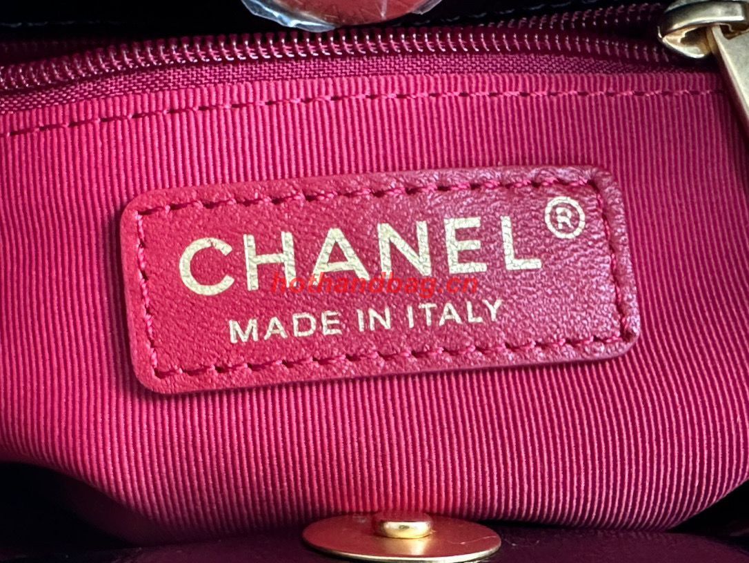 CHANEL 2023 HANDBAG Shiny Calfskin AS3609 Black & gold-Tone Metal CHANEL 2023 HANDBAG Shiny Calfskin AS3609 Black & gold-Tone Metal