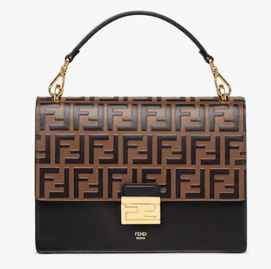 FENDI Kan I Black leather bag 8BT315 black FENDI Kan I Black leather bag 8BT315 black