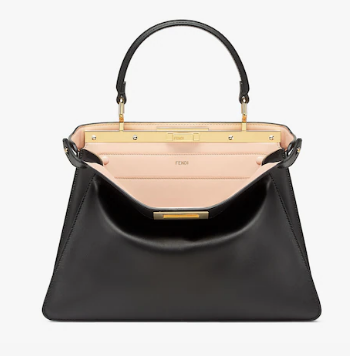 FENDI Peekaboo ISeeU Medium Rose Black leather bag 8BN321A FENDI Peekaboo ISeeU Medium Rose Black leather bag 8BN321A