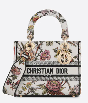 DIOR MEDIUM LADY D-LITE BAG Multicolor Dior Jardin Botanique Embroidery M0565 DIOR MEDIUM LADY D-LITE BAG Multicolor Dior Jardin Botanique Embroidery M0565