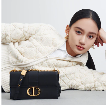 DIOR 30 MONTAIGNE EAST-WEST BAG WITH CHAIN Calfskin M9334 black DIOR 30 MONTAIGNE EAST-WEST BAG WITH CHAIN Calfskin M9334 black