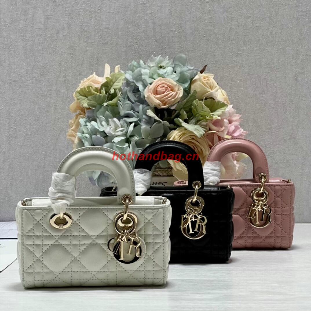 DIOR MICRO LADY D-JOY BAG Cannage Lambskin S0910 black DIOR MICRO LADY D-JOY BAG Cannage Lambskin S0910 black