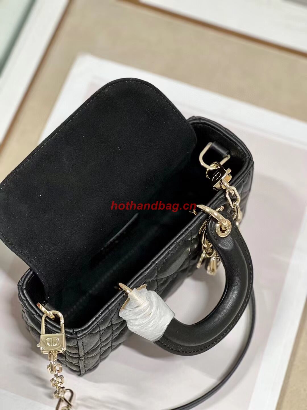 DIOR MICRO LADY D-JOY BAG Cannage Lambskin S0910 black DIOR MICRO LADY D-JOY BAG Cannage Lambskin S0910 black