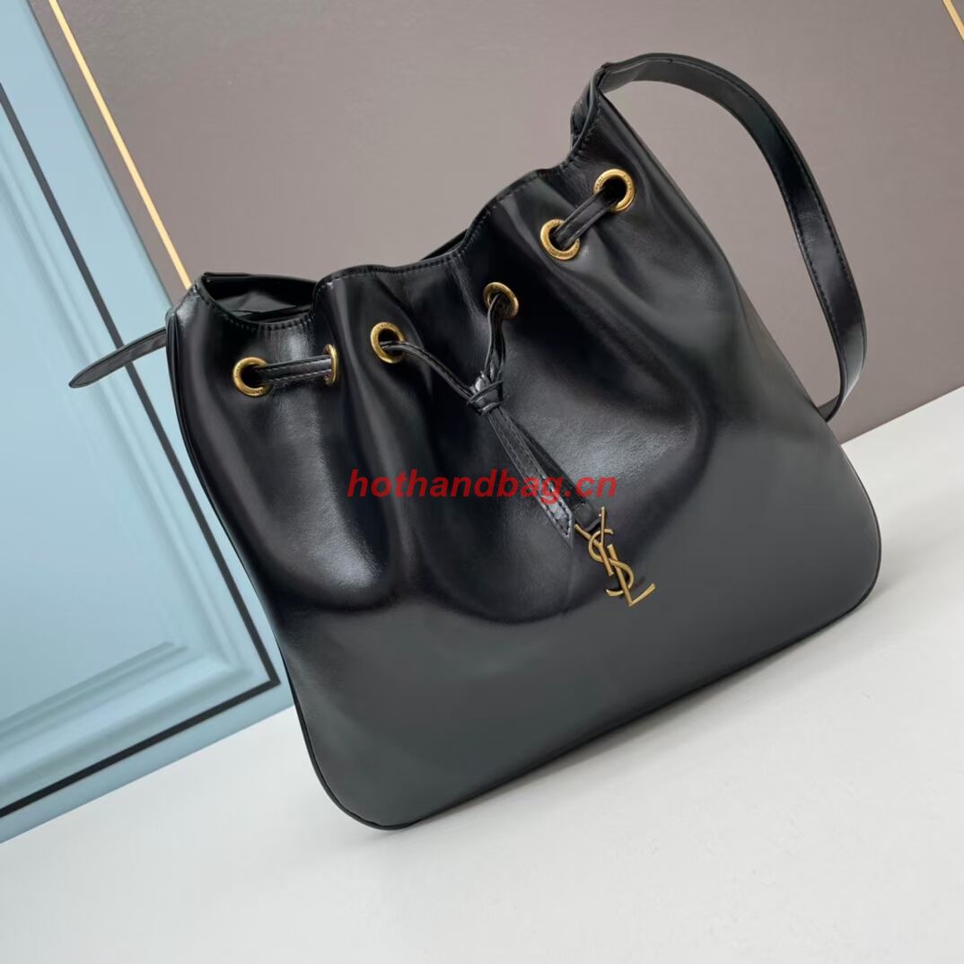 SAINT LAURENT KAIA SMALL SATCHEL IN SHINY LEATHE Y208132 black SAINT LAURENT KAIA SMALL SATCHEL IN SHINY LEATHE Y208132 black