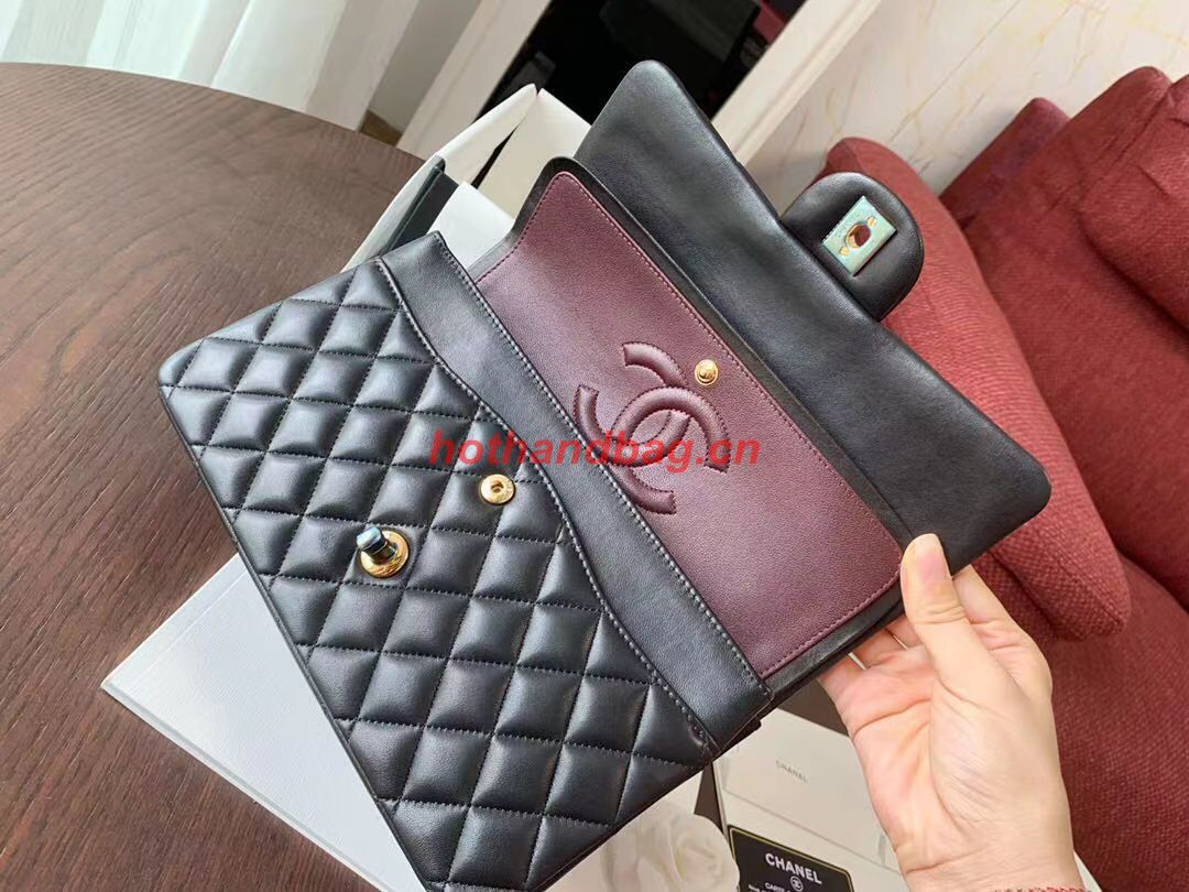 CHANEL Classic Handbag Lambskin Black 01112 & gold-Tone Metal CHANEL Classic Handbag Lambskin Black 01112 & gold-Tone Metal