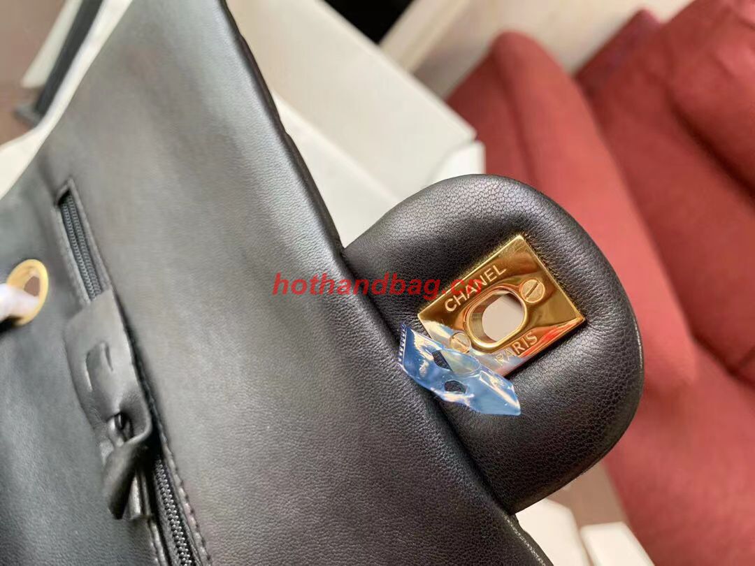 CHANEL Classic Handbag Lambskin Black 01112 & gold-Tone Metal CHANEL Classic Handbag Lambskin Black 01112 & gold-Tone Metal