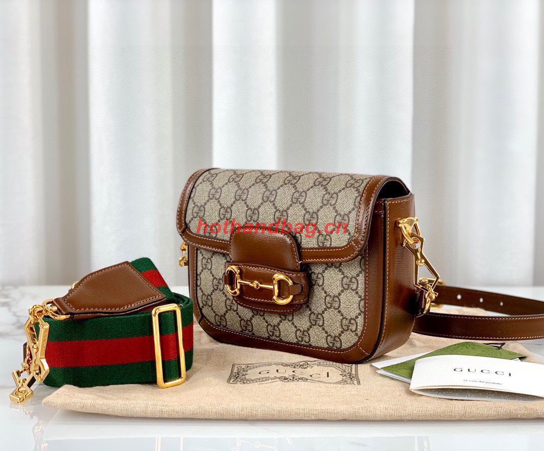Gucci Horsebit 1955 GG mini bag 658574 brown Gucci Horsebit 1955 GG mini bag 658574 brown