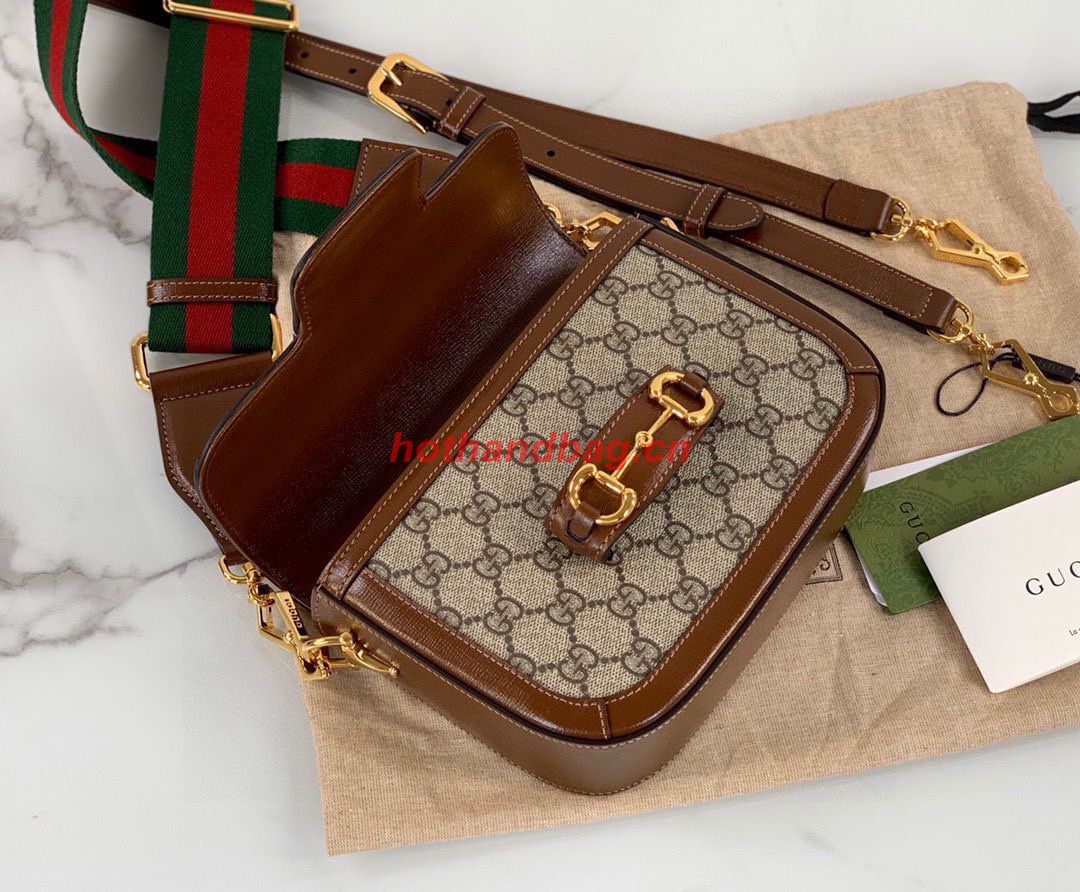 Gucci Horsebit 1955 GG mini bag 658574 brown Gucci Horsebit 1955 GG mini bag 658574 brown