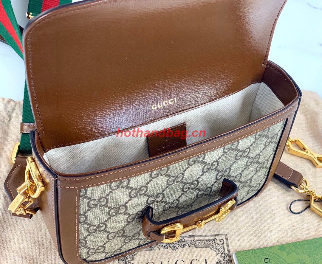 Gucci Horsebit 1955 GG mini bag 658574 brown Gucci Horsebit 1955 GG mini bag 658574 brown