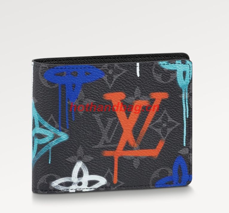 Louis Vuitton MULTIPLE WALLET M81847 Black&Red Louis Vuitton MULTIPLE WALLET M81847 Black&Red