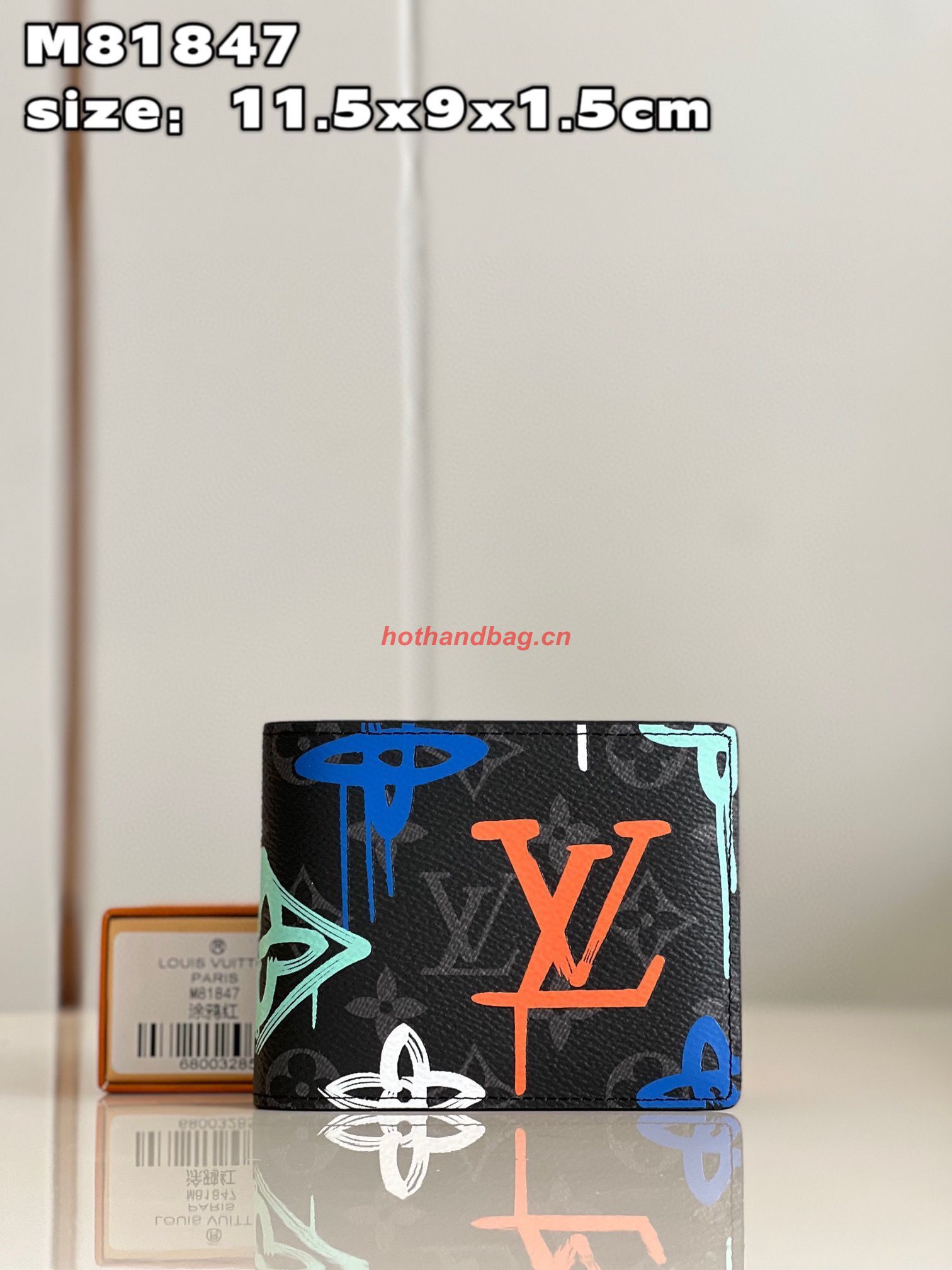Louis Vuitton MULTIPLE WALLET M81847 Black&Red Louis Vuitton MULTIPLE WALLET M81847 Black&Red