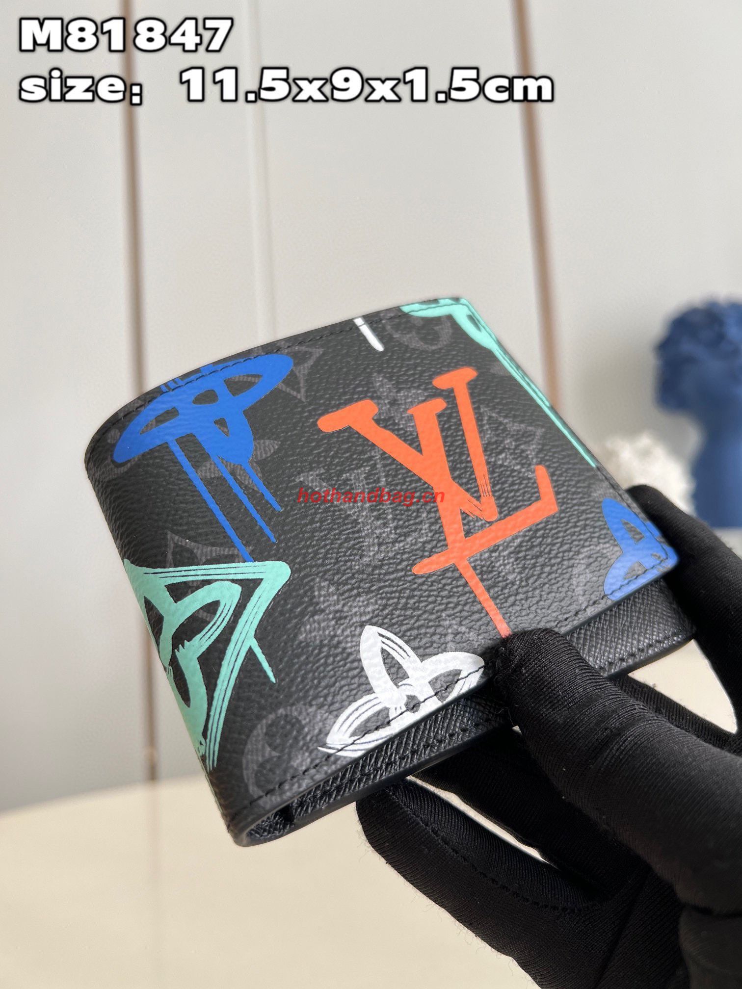 Louis Vuitton MULTIPLE WALLET M81847 Black&Red Louis Vuitton MULTIPLE WALLET M81847 Black&Red