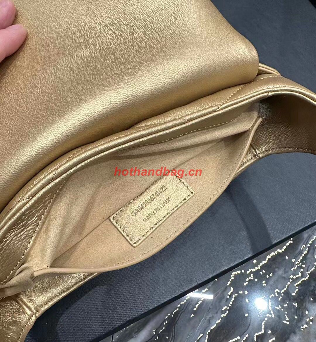 SAINT LAUREN LE 57 HOBO SHOULDER BAG IN QUILTED LAMBSKIN 698567 gold SAINT LAUREN LE 57 HOBO SHOULDER BAG IN QUILTED LAMBSKIN 698567 gold