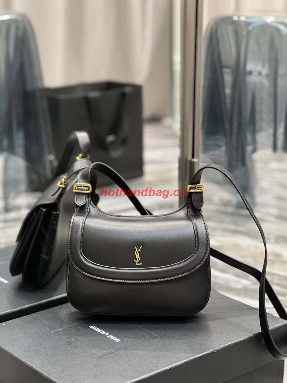 SAINT LAUREN KAIA SMALL SATCHEL IN SMOOTH LEATHER Y662242 black SAINT LAUREN KAIA SMALL SATCHEL IN SMOOTH LEATHER Y662242 black